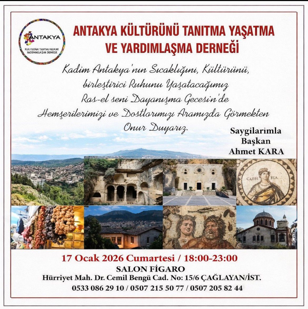 İSTANBUL’DAKİ HATAYLI’LAR ANTAKYA DERNEĞİ’NİN GELENEKSEL RASEL SENİ GECESİNDE HATAY COŞKUSU YAŞAYACAK…